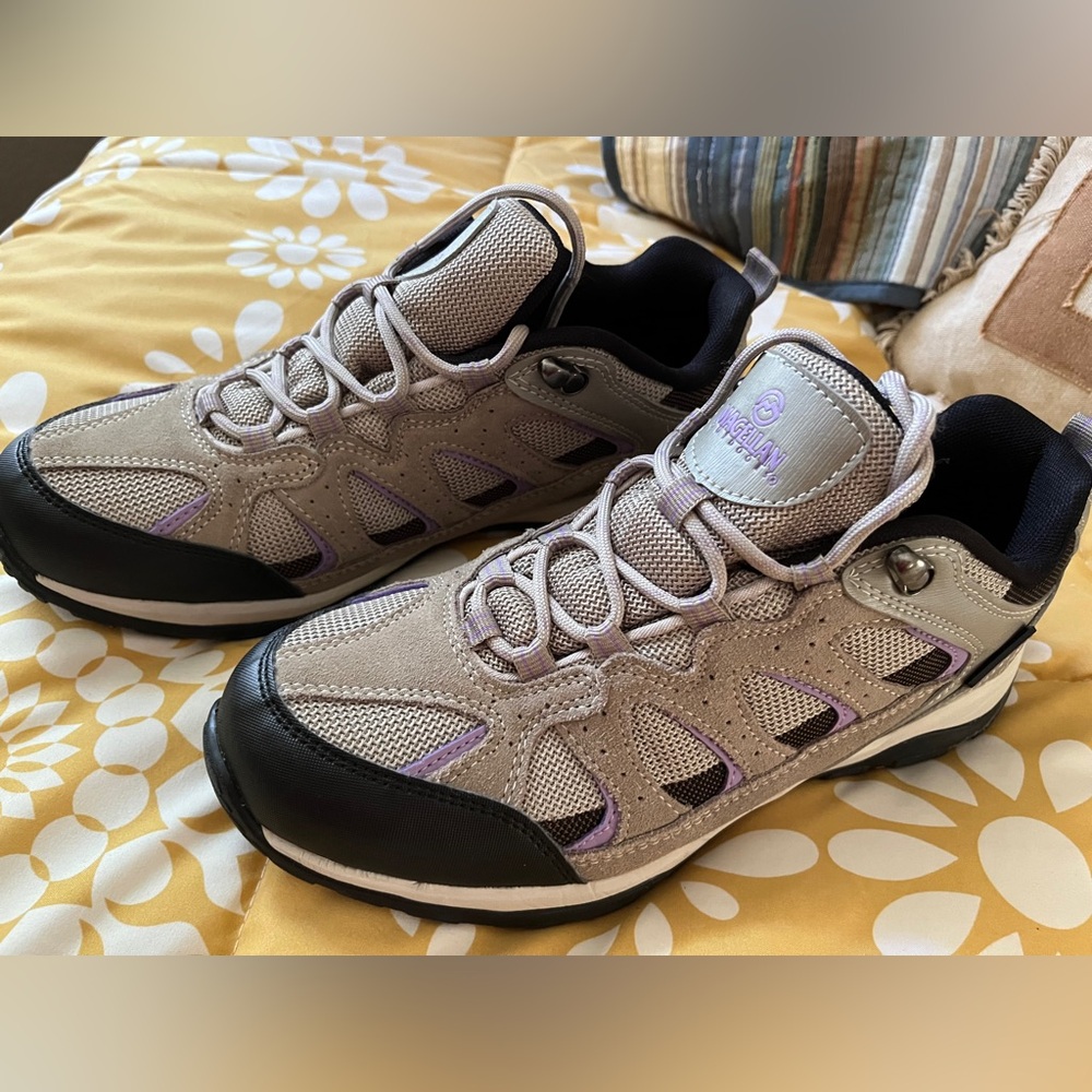Magellan Outdoors Women's Athletic  Hiking Shoes - Gray and Purple